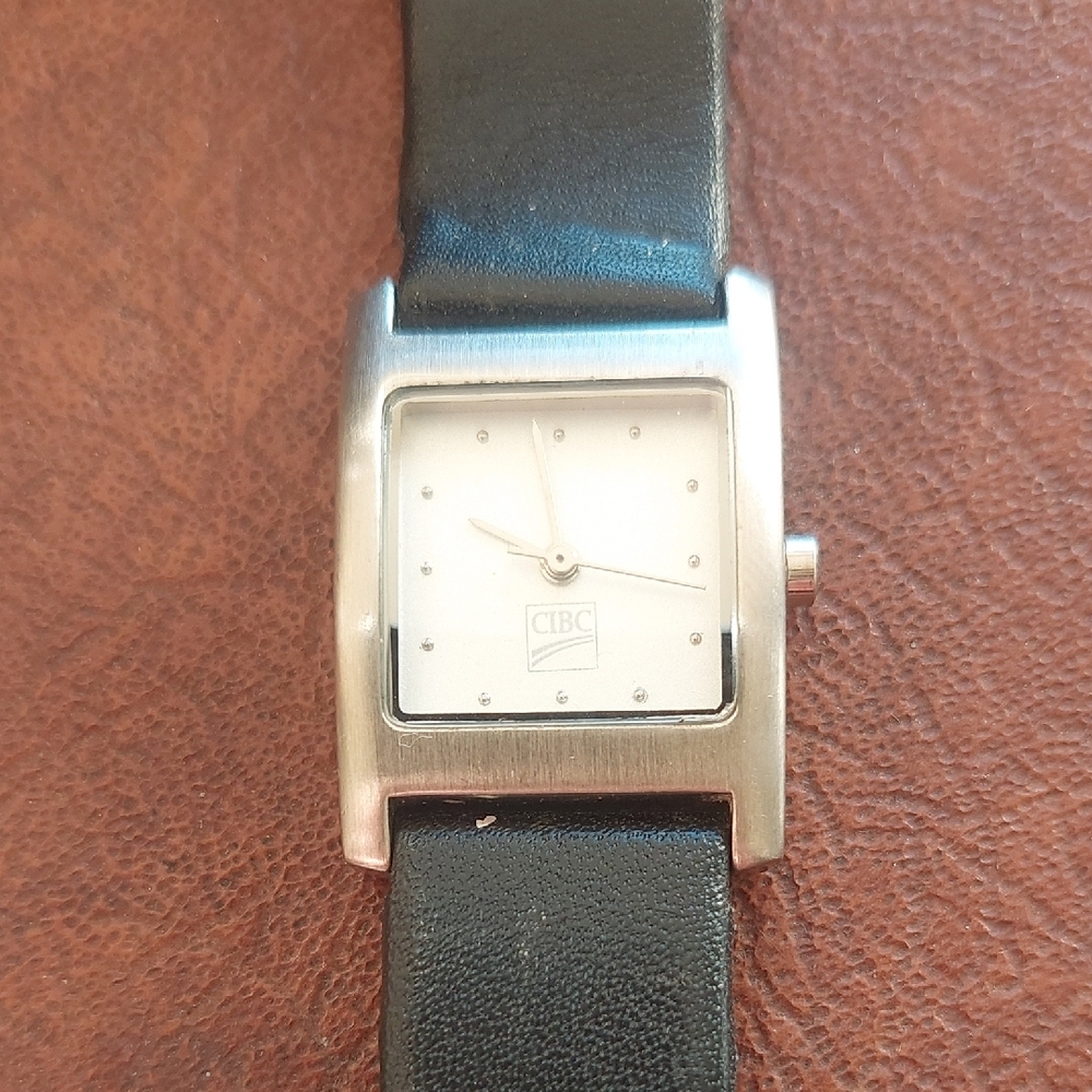 Vintage CIBC Corporate Tank Watch Square Case (Assembled in Canada)